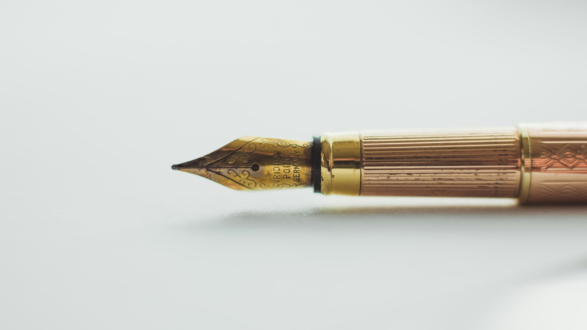 Fountain pen on a document