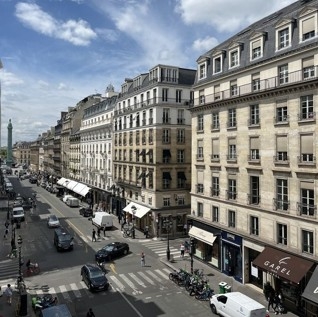 View of rue de la Paix from the SUMERSON Paris office